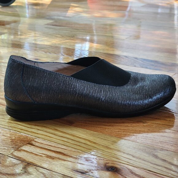 DANSKO Ann Pewter Metallic Round Toe Slip On Comfort Shoe - Picture 4 of 7